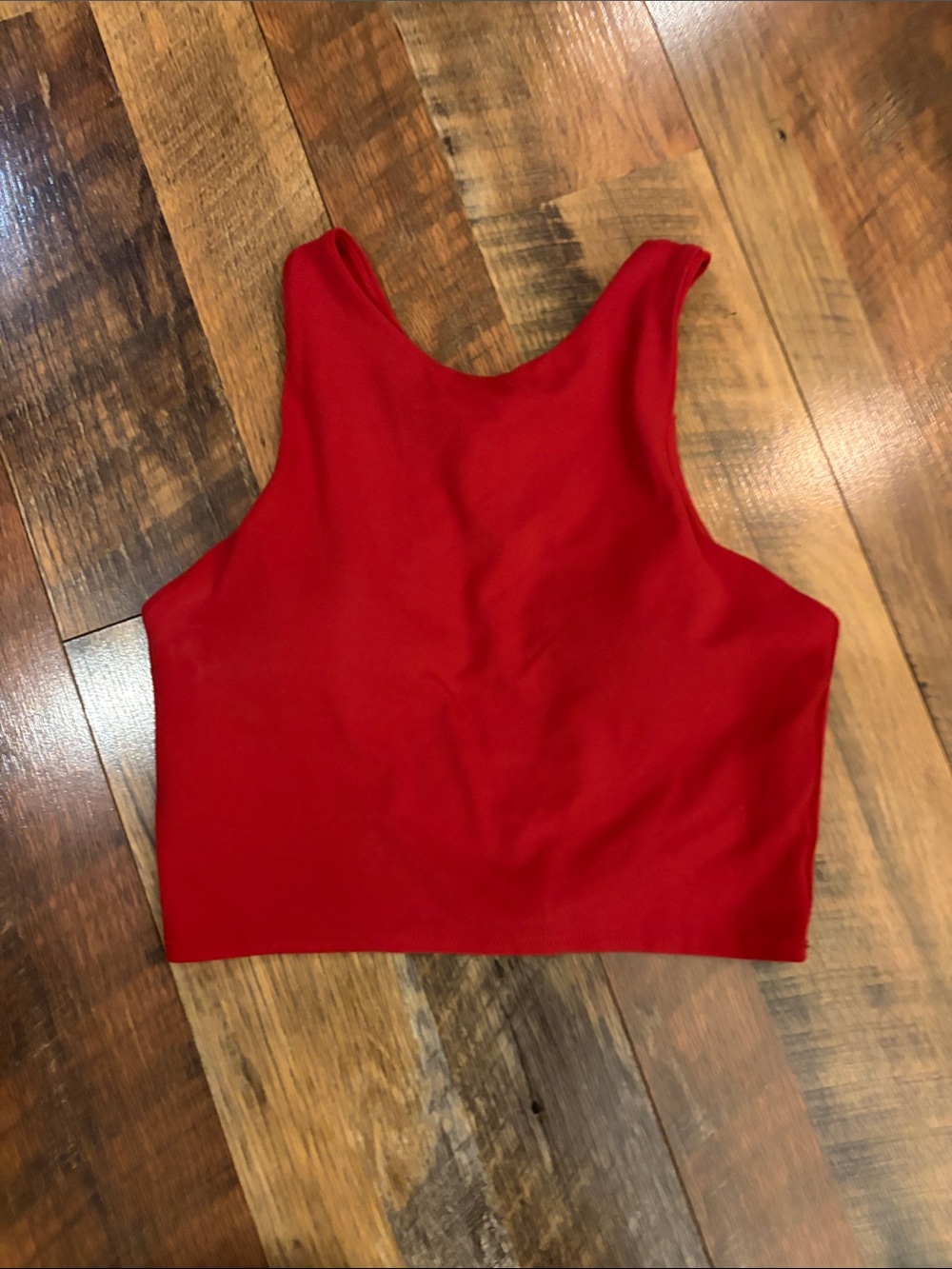 Athleta Bright Red Jog Bra